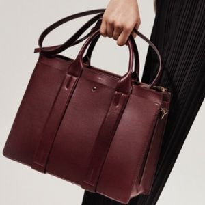 Theory West Satchel - Burgundy.  Never used.